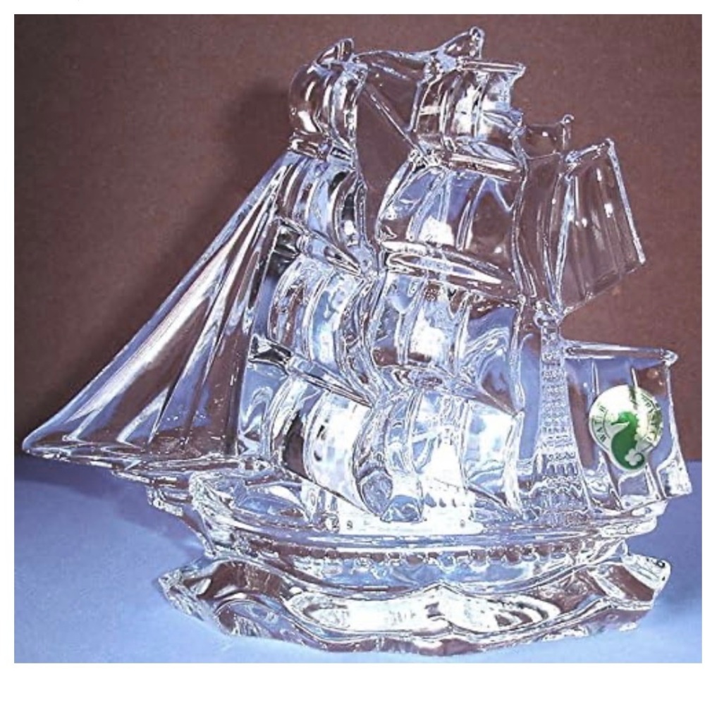 Waterford crystal tall ship sculpture